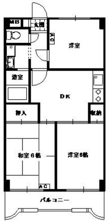 パークサイドナカオの物件間取画像